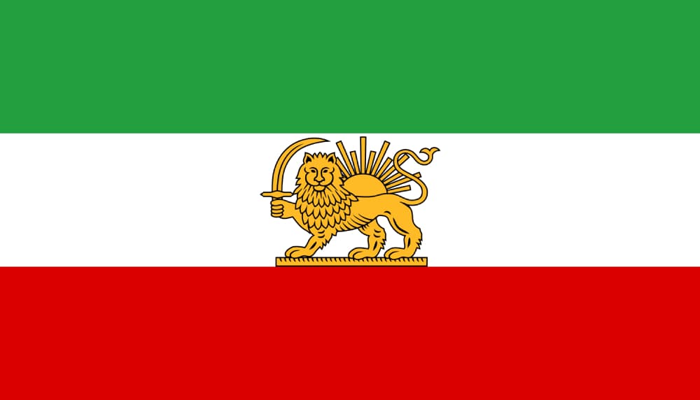 **Version ohne Krone (offizielle, staatliche und zivile Flagge):**